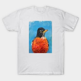 American Robin Bird Drawing T-Shirt